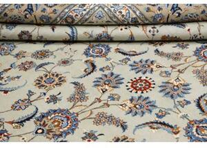 Tappeto Kashan Floreale Beige Azzurro 308x400 Cm