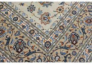 Tappeto Kashan Floreale Beige Azzurro 308x400 Cm