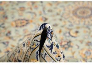 Tappeto Kashan Medaglione Floreale Celeste Blu 298x405 Cm