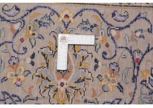 Tappeto Kashan Medaglione Floreale Celeste Blu 298x405 Cm