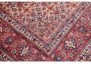 Tappeto Sarough Stilizzato Rosso Scuro Avorio 247x340 Cm