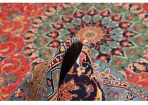 Tappeto Sarough Medaglione Floreale Rosso Corallo Blu 304x410 Cm