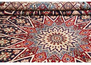 Tappeto Kashan Stilizzato Blu Notte Avorio 310x410 Cm