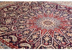 Tappeto Kashan Stilizzato Blu Notte Avorio 310x410 Cm
