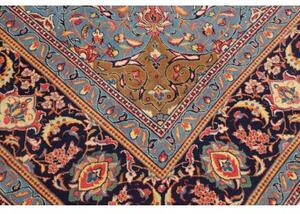 Tappeto Sarough Medaglione Floreale Rosso Corallo Blu 304x410 Cm