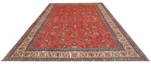 Tappeto Sarough Floreale Rosso Corallo Blu Avio 245x355 Cm