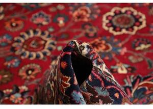 Tappeto Mashad Floreale Rosso Blu Scuro 313x410 Cm