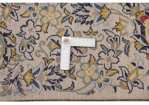 Tappeto Kashan Floreale Avorio Blu Scuro 300x445 Cm