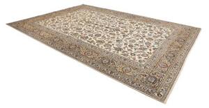 Tappeto Kashan Floreale Avorio Blu 285x403 Cm