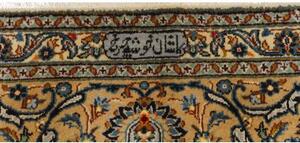 Tappeto Kashan Floreale Avorio Blu 285x403 Cm