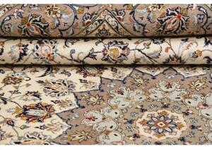 Tappeto Kashan Medaglione Floreale Beige Avorio 295x392 Cm