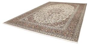 Tappeto Kashan Medaglione Floreale Beige Avorio 295x392 Cm