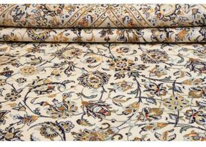 Tappeto Kashan Floreale Avorio Blu Scuro 300x445 Cm