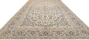 Tappeto Kashan Floreale Avorio Blu Scuro 300x445 Cm