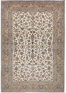 Tappeto Kashan Floreale Avorio Blu 285x403 Cm