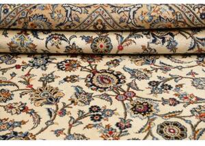 Tappeto Kashan Floreale Avorio Blu 285x403 Cm
