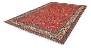 Tappeto Sarough Floreale Rosso Corallo Blu Avio 245x355 Cm