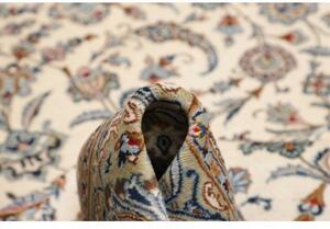 Tappeto Kashan Floreale Avorio Blu 315x410 Cm