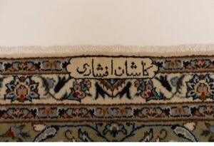 Tappeto Kashan Floreale Avorio Blu 315x410 Cm