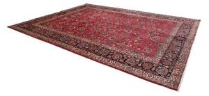 Tappeto Mashad Floreale Rosso Blu Scuro 313x410 Cm