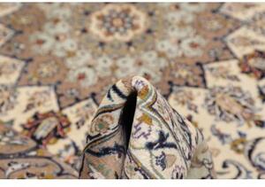 Tappeto Kashan Medaglione Floreale Beige Avorio 295x392 Cm