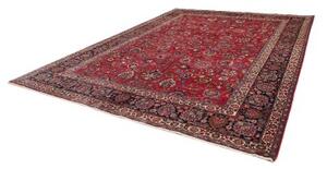 Tappeto Mashad Floreale Rosso Blu Scuro 313x410 Cm