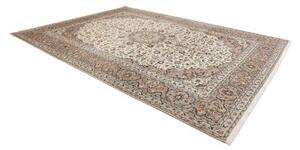 Tappeto Kashan Medaglione Floreale Beige Avorio 295x392 Cm
