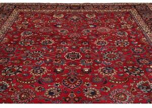 Tappeto Mashad Floreale Rosso Blu Scuro 313x410 Cm