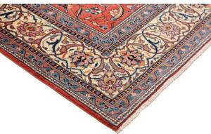 Tappeto Sarough Floreale Rosso Corallo Blu Avio 245x355 Cm