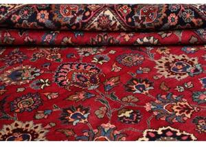 Tappeto Mashad Floreale Rosso Blu Scuro 313x410 Cm