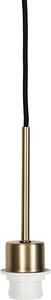 QAZQA - Lampada a sospensione moderna I Lampada a sospensione I Lampada a sospensione in bronzo con cavo nero - Combi 1 I Soggiorno I Camera da letto - Acciaio rotondo - Adatta a LED E27
