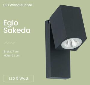 Lampada da parete per esterni Sakeda antracite