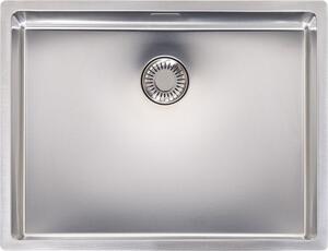 REGINOX R32992 New Jersey, lavello in acciaio inossidabile, dimensioni 50x37 cm (L), adatto a mobili a partire da una larghezza di 60 cm, da incasso a filo piano, installazione a incasso