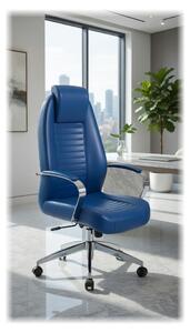 Comoda poltrona da ufficio blu per l'ufficio e l'home office