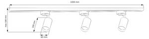 Faretto per sistema a binario MARIBEL 3xGU10/10W/230V oro
