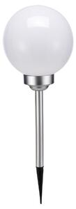 Lampada solare a sfera a LED - 4 LED bianco caldo - H: 52cm P: 20cm - incl. picchetto a terra