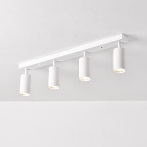 Plafoniere orientabili a 4 luci LED | Faretti da soffitto bianco opaco