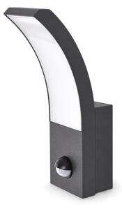 Lampada da esterno a LED da parete con sensore di movimento, luce bianca calda 3000K, proiettore 9W, IP54, nera, moderna ONYX - 4011A1