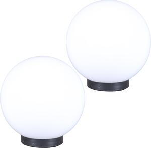 Lampade a sfera per esterni set di 2 lampade da giardino 15/15cm bianco E27