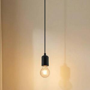 Lampada a sospensione Lindby Hattie, attacco E27, nera, Ø 4,7 cm
