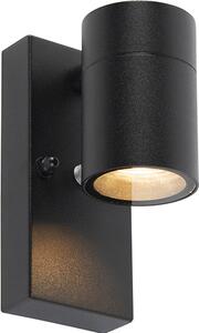 Lampada da esterno moderna nera IP44 con sensore crepuscolare Solo