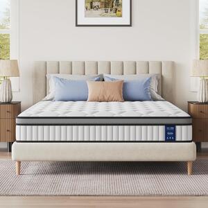 Materasso BedStory 160x200 cm, materasso a molle insacchettate, altezza 31 cm, materasso ortopedico