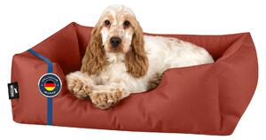 Letto per cani BedDog ZARA: cuscino per cani con rivestimento lavabile, cuccia per cani, divanetto per cani, HAZELNUT (mattone), (S) ca. 55x40x17 cm