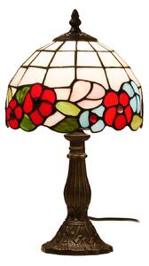 Lampada da tavolo, lampada da tavolo, lampada in stile Tiffany "Fiori" 21x35 cm