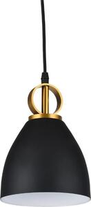 GTV - Lampada da soffitto KERALA | Lampada a sospensione ?16 cm Lampada da soggiorno Lampada da tavolo da pranzo E27 | Lampada da soffitto per soggiorno, cucina, sala da pranzo | Paralume in metallo | Nero