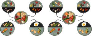 Bourgini Chef's Dinner Party - Piatti da forno e da grill - Set da gourmet - Grigio smaltato - 8 persone