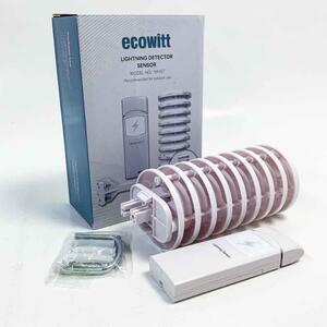 Ecowitt WH57 Sensore rilevatore di fulmini wireless WH57, sensore per stazione meteorologica esterna per Ecowitt Ecosystem, un solo accessorio 868MHz