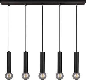 Lampada a sospensione Mika a 5 luci, nera, moderna