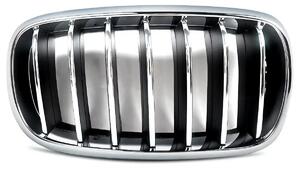 Griglia anteriore - BMW X5 F15/X5M F85, X6 F16/X6M F86 - Lato destro, lato passeggero - 7 listelli - Cromo e plastica ABS - 2013–2018