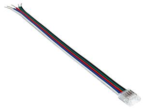 Connettore per strisce LED 24 V RGBW SMD, larghezza 10 mm, IP20 con cavo da 10 mm